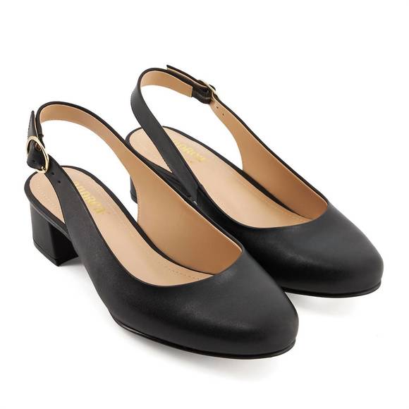 NEW ANDREA women's heeled slingback flats in black - Picture 2 of 6